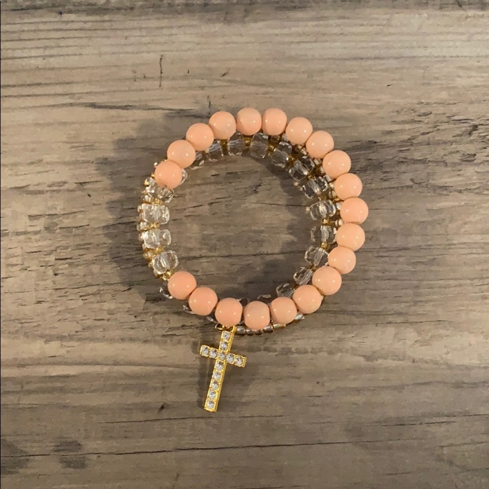 3 tier cross bracelet